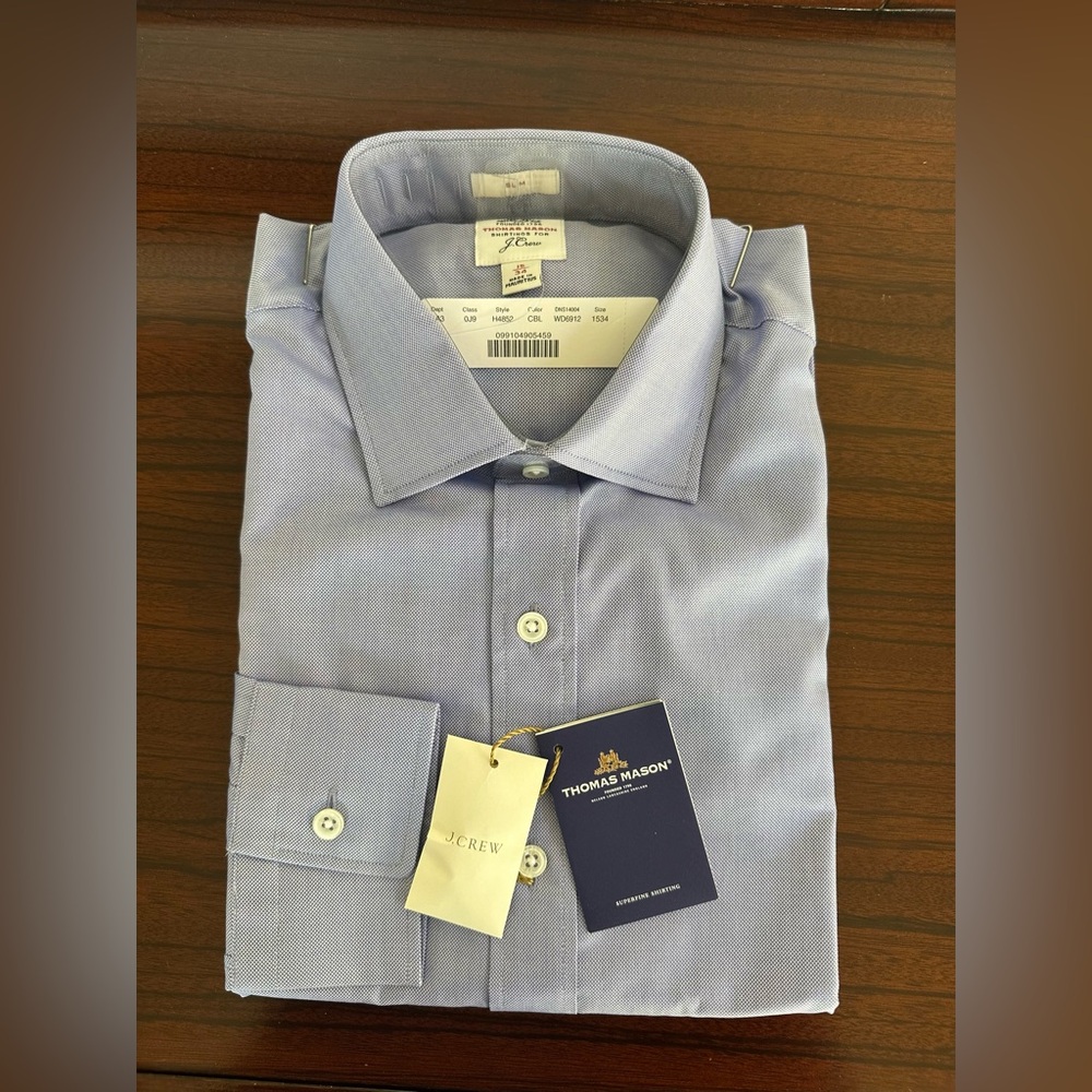 J.Crew Thomas Mason Dress shirt. Size 15/34. NWT.